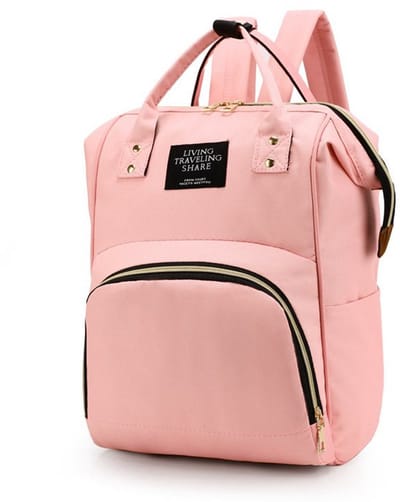 Multifunctionele luiertas, luiertas rugzak, meerdere vakken, grote inhoud van 24 liter, open ontwerp, Roze.