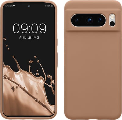 kwmobile telefoonhoesje geschikt voor Google Pixel 8 Pro - Hoesje met siliconen coating - Smartphone case in cappuccino