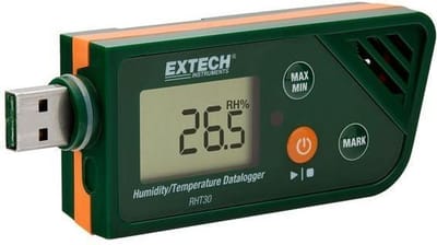 Extech RHT30 RHT30 Multidatalogger Te meten grootheid Luchtvochtigheid, Temperatuur -30 tot +70 °C 0.1 tot 99.9 % Hrel PDF-functie
