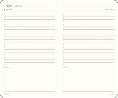 Pocket A6 Dagkalender 2025 - 12-Maanden Planner en Notitieboek