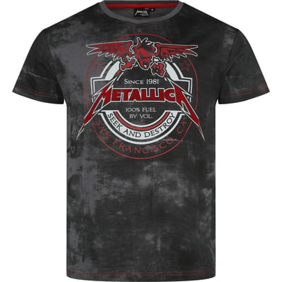 Metallica T-shirt - EMP Signature Collection - S tot M - voor Mannen - grijs-zwart