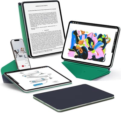 MOFT Hoes Geschikt voor iPad Air 11 (2024/2025/2026) / Air 10.9 (2022/2020) - Dynamic Folio Book Case - Magnetische Beschermhoes met Standaard - 20+ Kijkhoeken - MOVAS Vegan Leer - Sleep/Wake - Navy