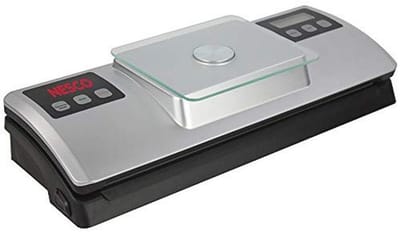 Automatische voedselvacuümsealer met digitale weegschaal en tas startset, zilver