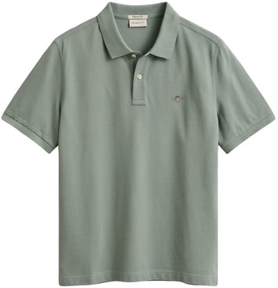 GANT heren polo shirt pique shield logo groen III