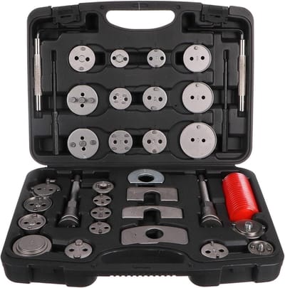 Mechanical brake set Black 35 | brake piston reset set | 35-PC. | reset left/right | adapter | workshop case