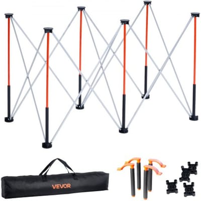 VEVOR Draagbare opvouwbare werkstandaard (1266 x 665 x 733 mm), opvouwbare werkbankstandaard met een draagvermogen van 1135 kg en opbergtas (zonder tafelblad) voor garagewerkplaats