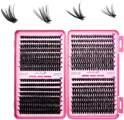 SnelShoppen - Individuele Wimpers 632 Stuks, Cluster Wimpers D-Curl, Volume Wimperextensions voor Thuisgebruik, 8-16 mm, Perfect voor DIY Wimperlooks
