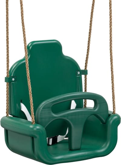 B-Play Babyschommel Groeimodel Groen BR Touwen Beige