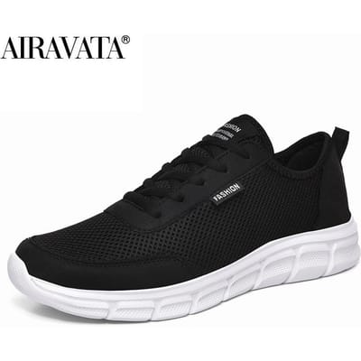 Mannen Casual Schoenen Mesh Ademende Mannelijke Schoenen Tenis Schoenen Outdoor Schoenen Sneakers Plus Maat 39-48 41 black