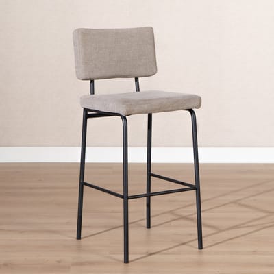 Bronx71® Scandinavische barkruk Espen taupe gerecyclede stof 64-77 cm - barstoel