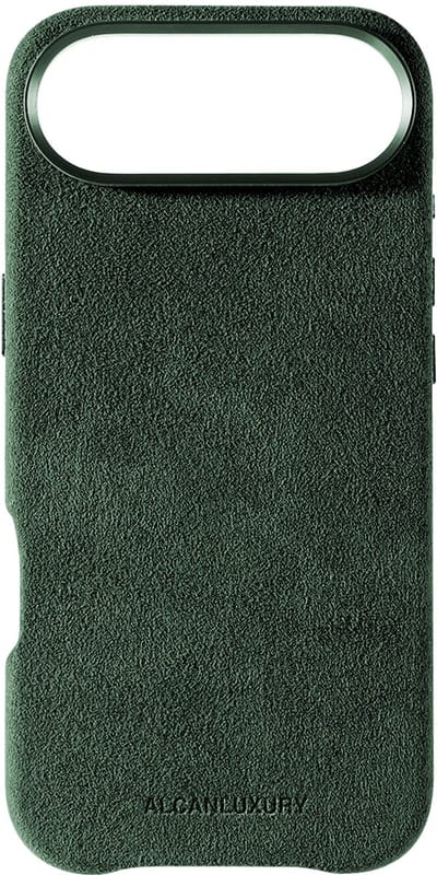 Alcanluxury Alcantara telefoonhoesje geschikt voor Apple iPhone 17 Air - Midnight Green