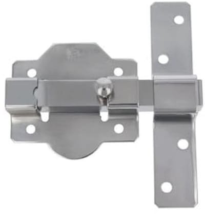 Omslagslot voor deuren - 105 x 165 mm - staal - zilver - hoge veiligheid - sleutelvrije vergrendeling