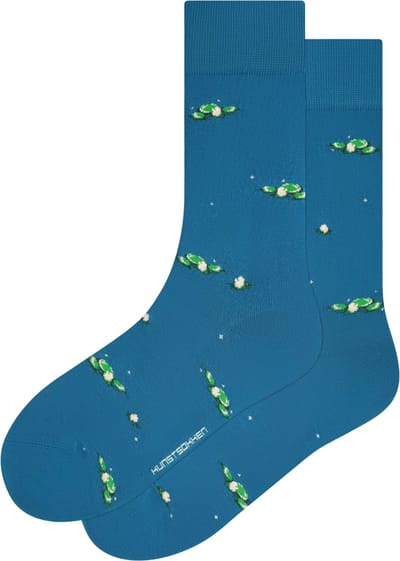 Kunst sokken - ICONS Waterlelies: Claude Monet - Sokken Dames 36 40 - Biologisch Katoenen Sokken - funny socks happy - Vrolijke Sokken - Grappige Sokken - Sokken Cadeau