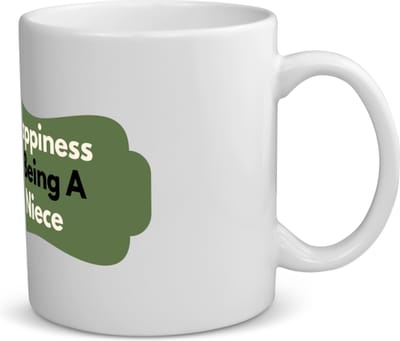 Akyol - happiness is being a niece koffiemok - theemok - Nicht - de liefste nicht - verjaardag - cadeautje voor nicht - nicht artikelen - kado - geschenk - 350 ML inhoud