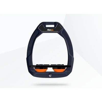Veilige paardrijbeugels Plat Grip Groen/Zwart/Oranje Flex-On Safe-On