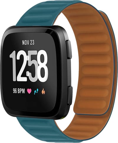By Qubix - Compatible Fitbit bandje - geschikt voor Fitbit Versa 3/4 & Sense 1/2 - Siliconen Loop bandje - Indigo Smartwatchbandje bandje Armband Polsband Strap Band Watchband