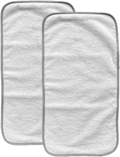 Baby verschoningsdoeken - Waterdichte badstof - Luier verschonen - Set van 2 - 59 x 30 cm - Wit
