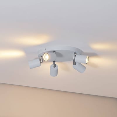 Luminex Plafondspot Fun, lichtblauw, Ø 30 cm, verstelbaar, GU10