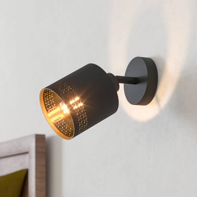 EGLO Esteperra Spot - E27 - Ø 12 cm - Zwart/Goud