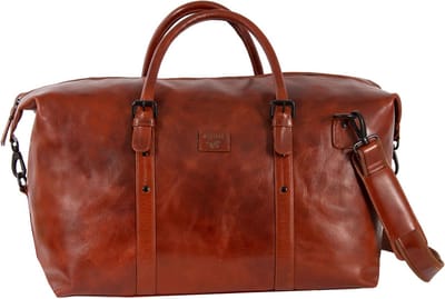 MUSTANG Leren Reistas Natal Manchester Travelbag Cognac Bruine
