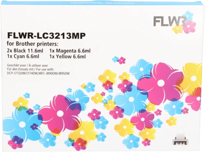 FLWR - Cartridges / Brother LC-3213 Multipack / zwart en kleur / Geschikt voor Brother