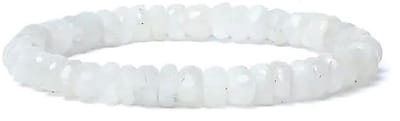 Armband regenboog maansteen facet AA kwaliteit elastisch