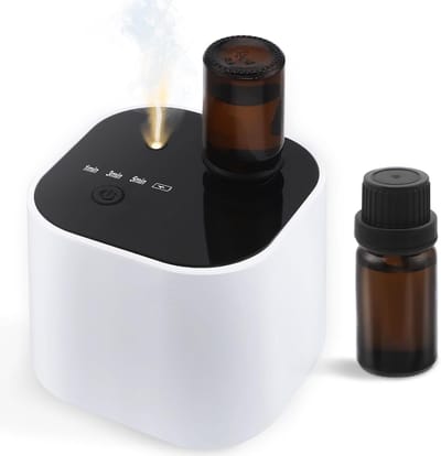 diffuser voor etherische oliën, mini draadloze aromatherapie-diffuser met accu, cirkelvormige geurverdeling, geschikt voor woning, thuis en kantoor
