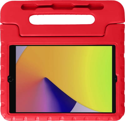 Hoesje - Geschikt voor Apple iPad 7 (2019) - 10.2 inch - 7e Generatie - Kinderhoes Shockproof Bumper - Kidsproof Case - Tablet Hoes - Kinder Hoes Cover - Rood