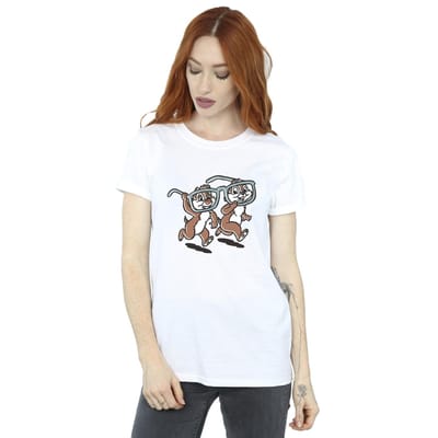 Disney Dames/Dames Knabbel ´n Babbel Bril Katoenen Vriendje T-shirt (Wit)