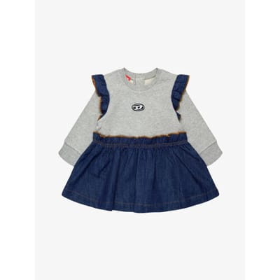 Diesel Meisjes jurk dimbob grey melange