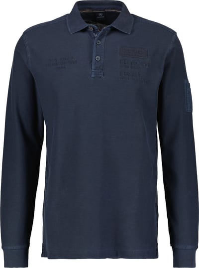 Longsleeve poloshirt.