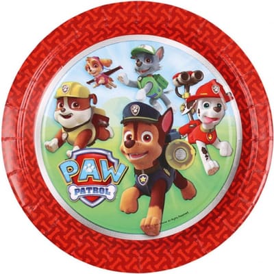 Nickelodeon Kartonnen Feestborden Paw Patrol 18 Cm 8 Stuks