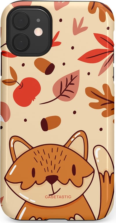 Casetastic hoesje geschikt voor Apple iPhone 11 - Dubbellaagse bescherming - Boskat op avontuur - Fashion Case - Zand Terracotta Rood