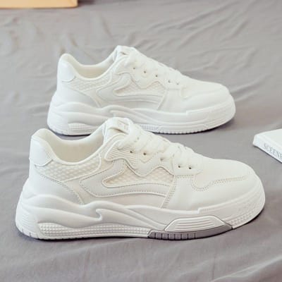 Herfst Dames Casual Schoenen Nieuwe Witte Schoenen Comfortabele Platform Dames Sneaker Outdoor Vrije Tijd Toeristenschoenen Studenten Boardschoenen 41 white