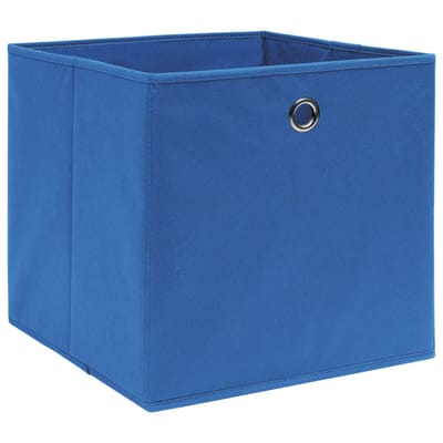 vidaXL - Opbergboxen - 10 - st - 28x28x28 - cm - nonwoven - stof - blauw