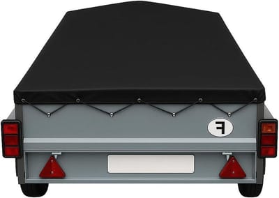 Aanhangerzeil PVC - Afdekzeil Aanhanger - Transport Beschermen - Hoge Sterkte 640 g/m² - 331 x 184 cm - Zwart
