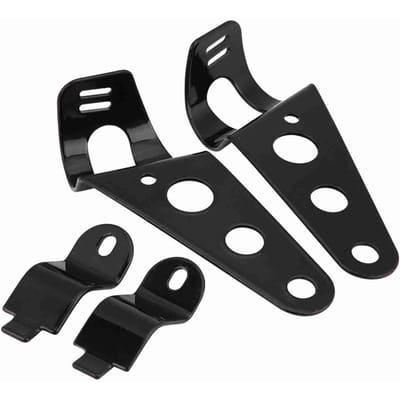 2 pièces Supports de montage de phare de moto Fourche Racer 28mm34mm Convient pour Honda Kawasaki (Noir) noir