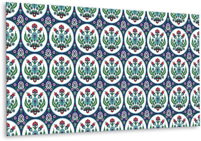 Tulup PVC Wandpaneel - Turkse Tulpen Vinyl Wandpaneel - 100 cm x 50 cm - Veelkleurig Vinyl Wandpaneel - 1 stuk - PVC Wandpaneel - Mozaïek Muurpaneel - Vinyl Wandbekleding - Plaktegels Keuken en Badkamer