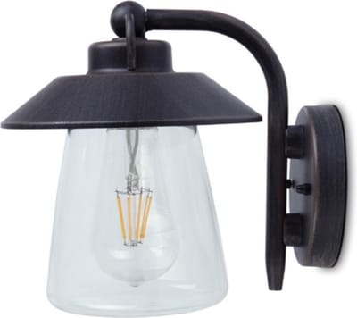 LUTEC Cate - Wandlamp voor buiten met E27 retrofitting - Premium aluminium - IP44 weerbestendig - Mat roestkleur