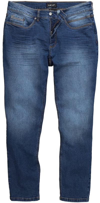 Men Plus - Heren - Jeans denim toelopende Loose Fit 5-pocket - Blauw denim - Maat 52