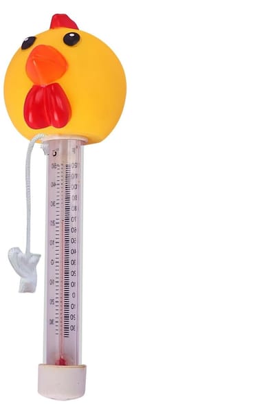 Drijvende Zwembad Thermometer - Aquarium Accessoire - Water Temperatuur Meten - Schattig Kuiken Design - 24 Centimeter - Geel