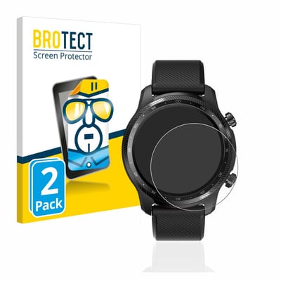 BROTECT - Screenprotector voor Mobvoi Ticwatch Pro 3 Ultra GPS - Folie Beschermfolie transparant 2 Stuks