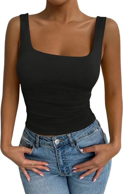 Livano Topje Dames - Kleding - Shirt - Blouse - Kort - Volwassen - Zwart - Maat XS