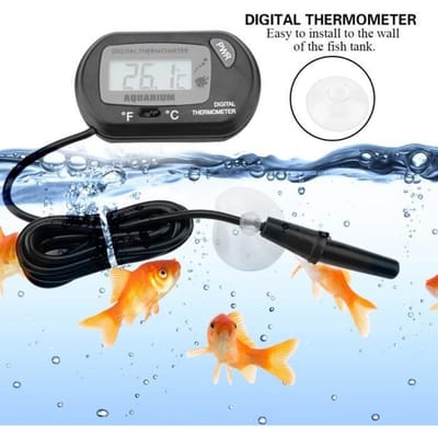 EBTOOLS Digitale Thermometer Digitale Thermometer van Temperatuurmeter voor Aquariumtank met 2 Kleuren Zwart