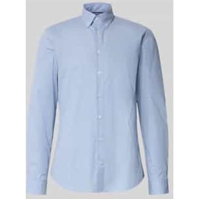 slim fit zakelijk hemd met button-downkraag