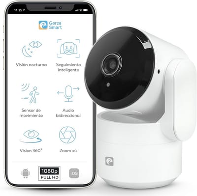 Binnenbewakingscamera - IP Camera - Huisbeveiliging - 360 Graden Zicht - 1080p HD - Wit