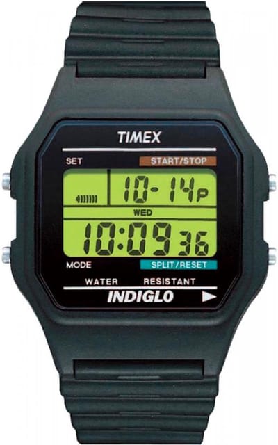 Timex T80 TW2U84000 Horloge - Kunststof - Zwart - Ø 34 mm