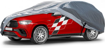 Walser Premium Dekzeil voor auto All Weather Plus - autozeil volledige garage Maat 10 SUV/VAN grijs
