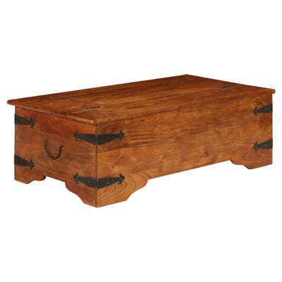 vidaXL - Salontafel - 110x55x35 - cm - massief - acaciahout - met - honingafwerking