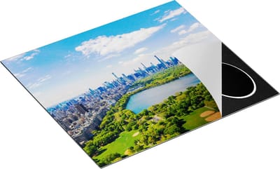 Chefcare Inductie Beschermer Central Park in New York met Wolkenkrabbers - 60x50 cm - Afdekplaat Inductie - Kookplaat Beschermer - Inductie Mat